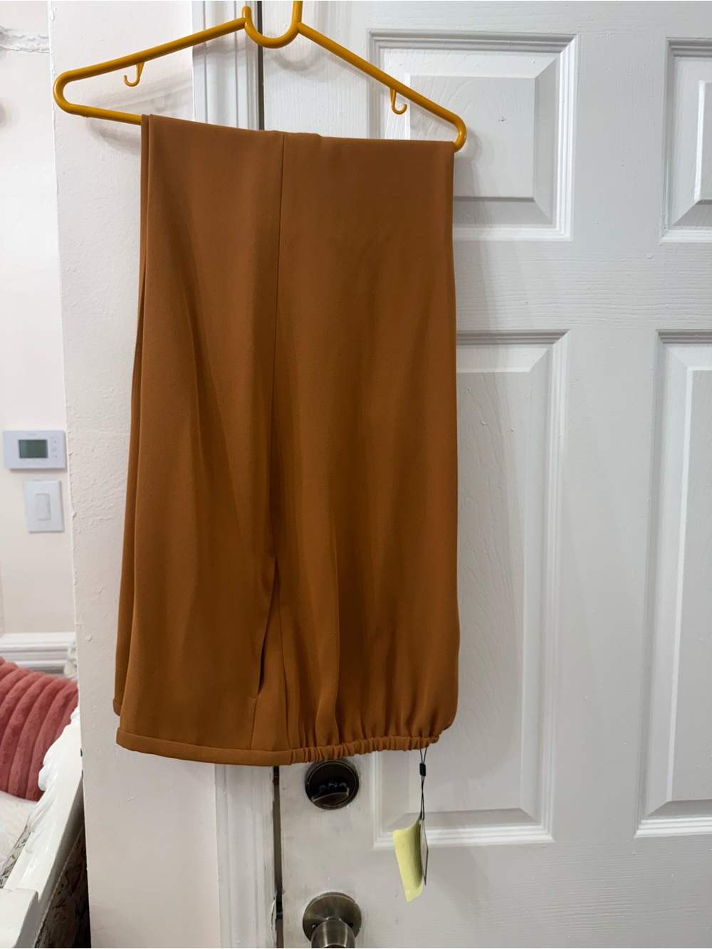 St. John Burnt Orange Knit Skirted Blazer
